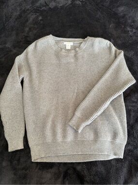 Woven Heart Open-Back Sweater